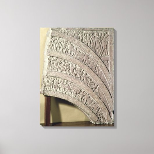 Architrave vanaf een poort, rode zandsteen, Mathur Canvas Afdruk (Voorkant)