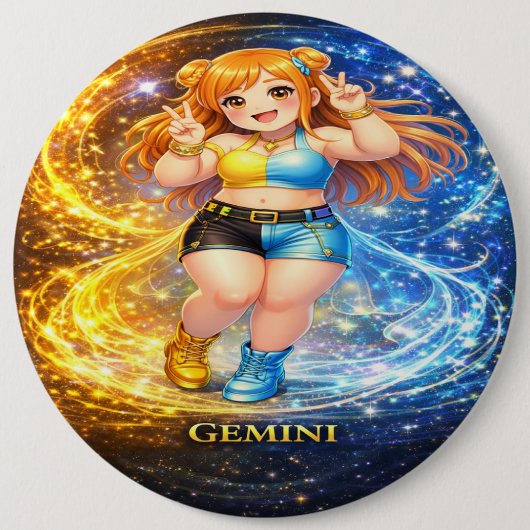Archive Galaxy: Gemini Vocal Twins Ronde Button 6,0 Cm (Voorkant)