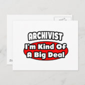 Archivist ... Big Deal Briefkaart (Voorkant / Achterkant)