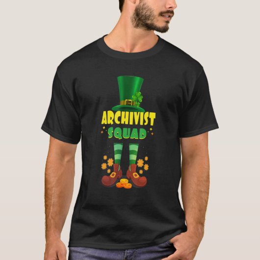 Archivist Squad Funny Irish St Patrick Day T-shirt (Voorkant)