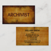 Archivistisch Antiek geborsteld Visitekaartje (Voorkant / Achterkant)