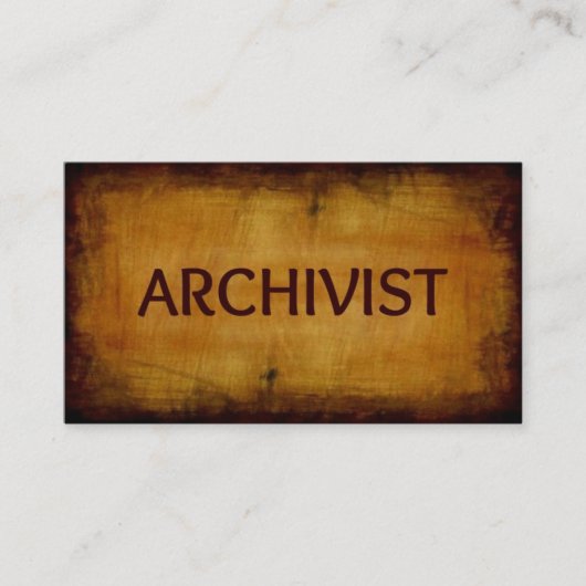 Archivistisch Antiek geborsteld Visitekaartje (Voorkant)