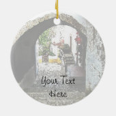 Archway in Obidos Portugal Keramisch Ornament (Achterkant)