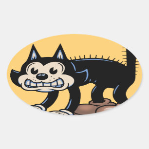 Archy Cat Ovale Sticker