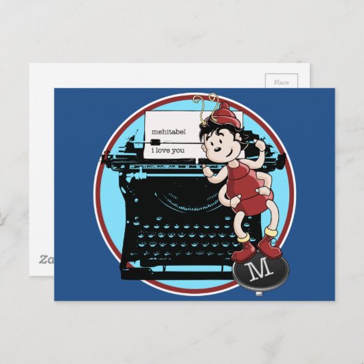 Archy Loves Mehitabel Briefkaart (Voorkant / Achterkant)