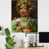Arcimboldo's Rudolf II van Habsburg als Vertumnus Poster (Thuiskantoor)