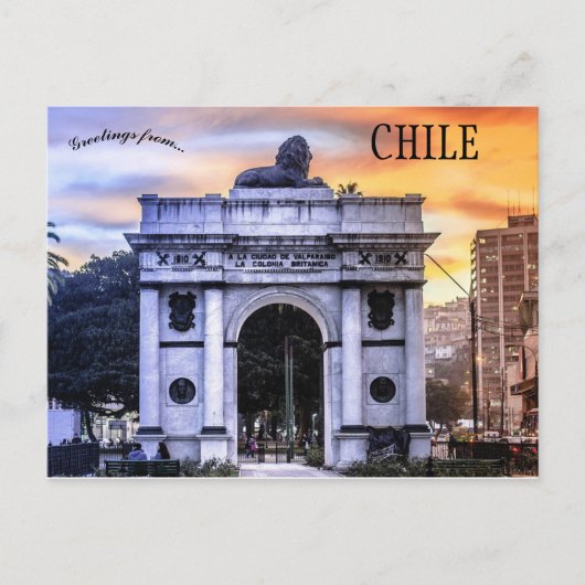 Arco Británico in het Briefkaart Valparaiso (Voorkant)