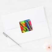 Arcobaleno 128 vierkante sticker (Envelop)