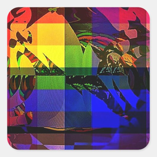 Arcobaleno 140 vierkante sticker (Voorkant)