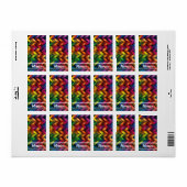 Arcoíris de Geometría Vibrante Etiket (Full Sheet)