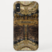 Arcos Leopard Chic Monogram Tough Case-Mate iPhone Case (Achterkant)