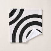 Arcs Abstraits Modernes Du Milieu Du Siècle Noir E (Gant de toilette)