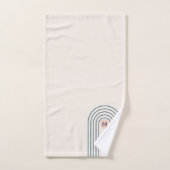 Arcs de lignes géométriques Abstraites Pastel Retr (Serviette à main)