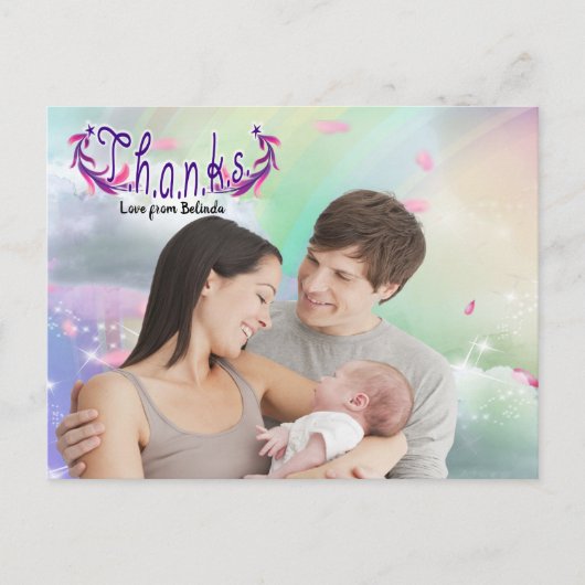 Arcs-en-ciel, Nuages duveteux & Carte photo Papill (Devant)