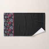 Arcs noirs et rouges de Noël (Serviette à main)