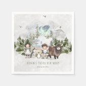 Arctic Adventure verjaardagsfeestje Servet (Voorkant)