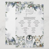 Arctic Animal Winter Onederland douchebeurs (Voorkant / Achterkant)