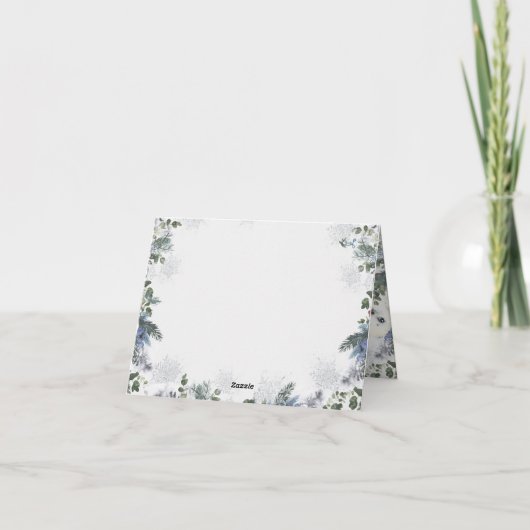 Arctic Animal Winter Onederland Verjaardag gevouwe Bedankkaart (Achterkant)