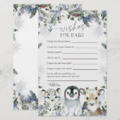 Arctic Animal Winter Onederland wenst Baby (Voorkant / Achterkant)