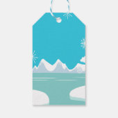 Arctic Animals Onederland Eerste Verjaardag Label Cadeaulabel (Achterkant)