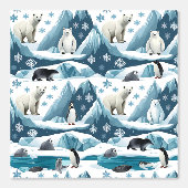 Arctic Animals Winter Wonderland Peel & Stick Behang (Voorkant)