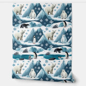 Arctic Animals Winter Wonderland Peel & Stick Behang (Afrollen)