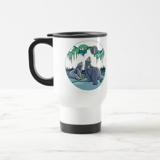 Arctic Art Bear Travel Mug Polar Bear Cup (Gauche)