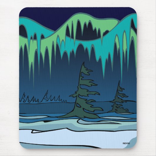 Arctic Art Mousepad Stylish Wildlife Mousepad Muismat (Voorkant)