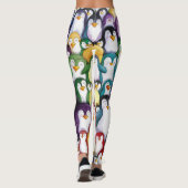 Arctic Aura: Penguin Design Waterverf Leggings (Achterkant)