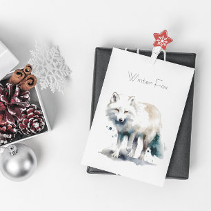 Arctic Beauty: Winter Fox op maat Briefkaart