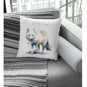 Arctic Beauty: Winter Fox op maat Kussen
