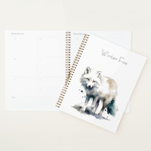 Arctic Beauty: Winter Fox op maat Planner (Display)