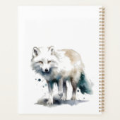 Arctic Beauty: Winter Fox op maat Planner (Achterkant)