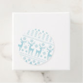 Arctic Blue Folk Art Winter Theme Bedankjes Labels (In situ)