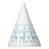 Arctic Blue Folk Art Winter Theme Feesthoedjes (Rechts)