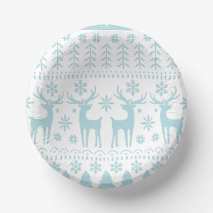 Arctic Blue Folk Art Winter Theme Papieren Kommen