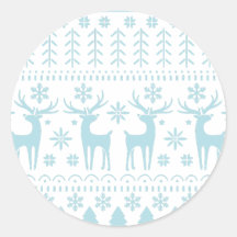 Arctic Blue Folk Art Winter Theme