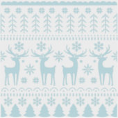 Arctic Blue Folk Art Winter Theme Sticker (Voorkant)