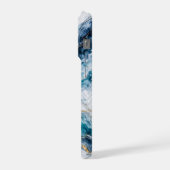 Arctic Blue Marble Phone Case Icy White Teal Swirl (Côté gauche)
