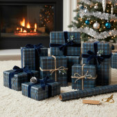 Arctic Blue Tartan Wrapping Paper Cadeaupapier