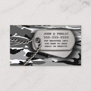 Arctic Camo Dog Tags Visitekaartje