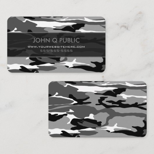 Arctic Camo Pattern Visitekaartje (Voorkant / Achterkant)
