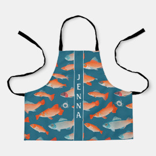 Arctic Char Geometrisch Kleurrijk Aangepast Patroo Schort