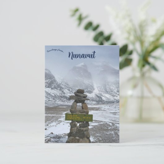 Arctic Circle Marker Nunavut Canada Briefkaart (Staand voorkant)