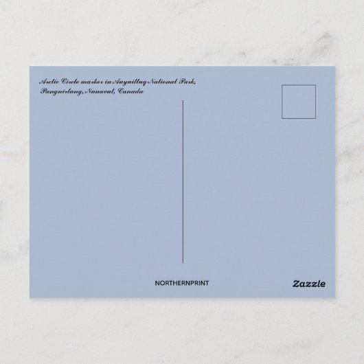 Arctic Circle Marker Nunavut Canada Briefkaart (Achterkant)
