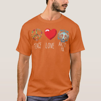 Arctic Fo Love Peace Heart Peace Antarctica Premiu T-shirt