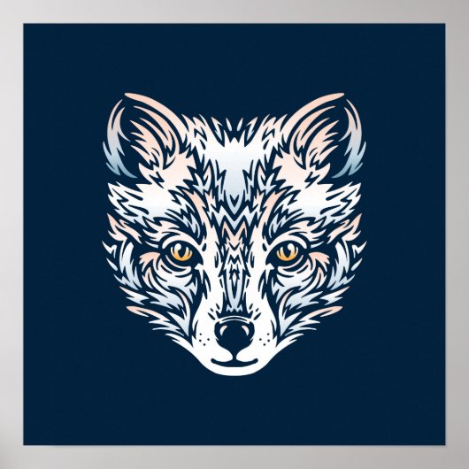 Arctic Fox afdrukbare muurkunst | Digitale downloa Poster (Voorkant)