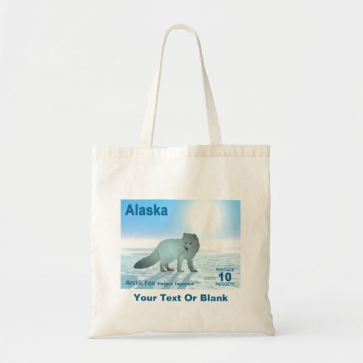 Arctic Fox - Alaska Postage Tote Bag (Voorkant)