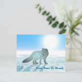 Arctic Fox Briefkaart (Staand voorkant)