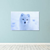 Arctic Fox Canvas Afdruk (Insitu (Houten vloer))